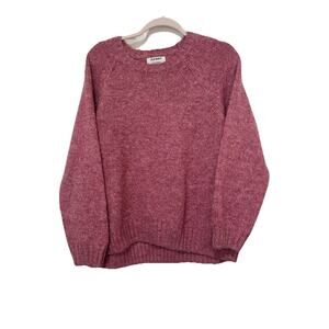 Old Navy Women’s Size L Pink Knit Sweater Soft Cozy Pullover Casual Fall Winter